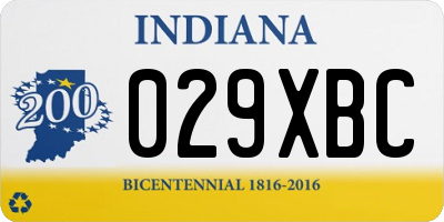 IN license plate 029XBC