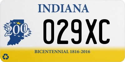 IN license plate 029XC