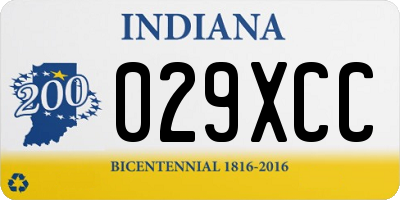 IN license plate 029XCC
