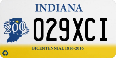 IN license plate 029XCI
