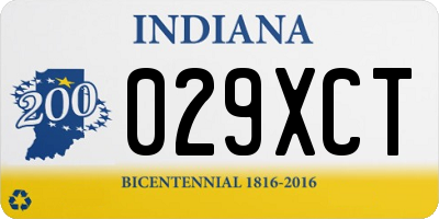 IN license plate 029XCT