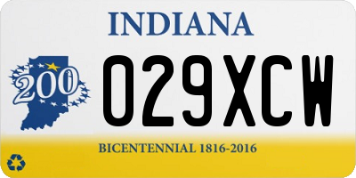 IN license plate 029XCW