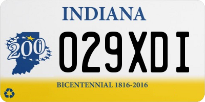 IN license plate 029XDI