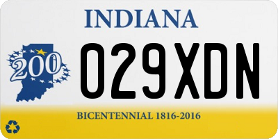 IN license plate 029XDN