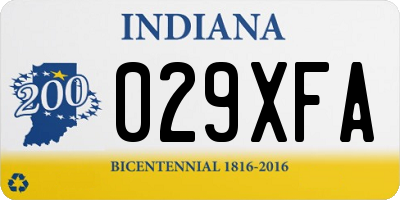 IN license plate 029XFA