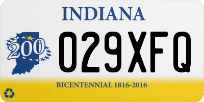 IN license plate 029XFQ