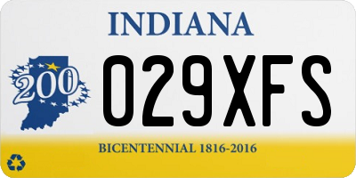 IN license plate 029XFS