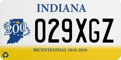 IN license plate 029XGZ