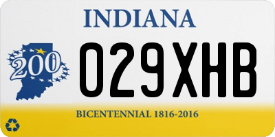 IN license plate 029XHB