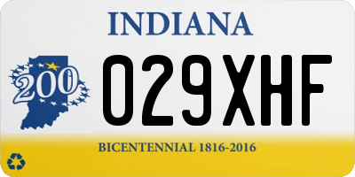IN license plate 029XHF