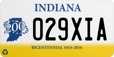 IN license plate 029XIA