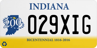 IN license plate 029XIG