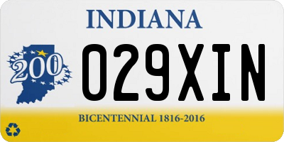 IN license plate 029XIN