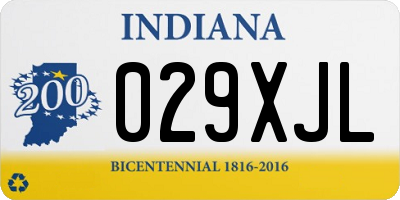 IN license plate 029XJL