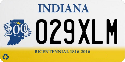 IN license plate 029XLM