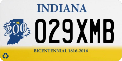 IN license plate 029XMB