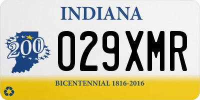 IN license plate 029XMR