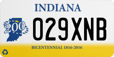 IN license plate 029XNB