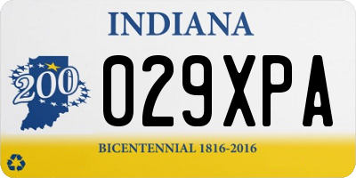 IN license plate 029XPA