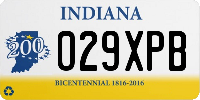 IN license plate 029XPB