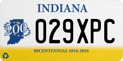 IN license plate 029XPC