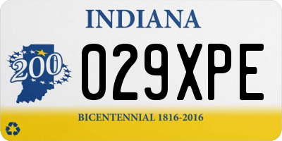 IN license plate 029XPE