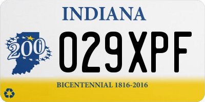 IN license plate 029XPF