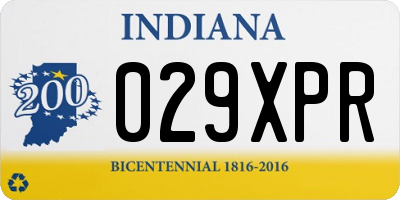 IN license plate 029XPR
