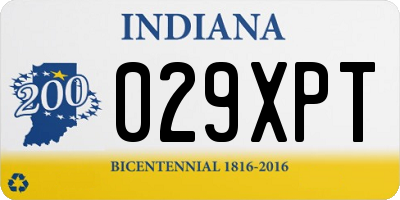 IN license plate 029XPT