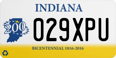 IN license plate 029XPU