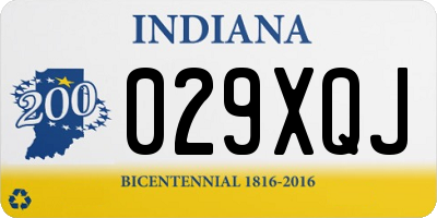 IN license plate 029XQJ