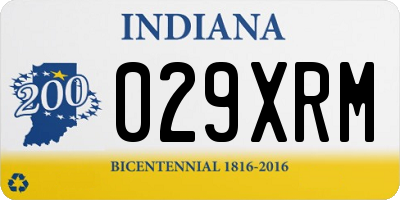 IN license plate 029XRM