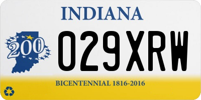 IN license plate 029XRW