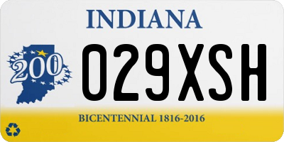 IN license plate 029XSH