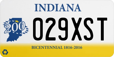 IN license plate 029XST