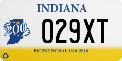 IN license plate 029XT