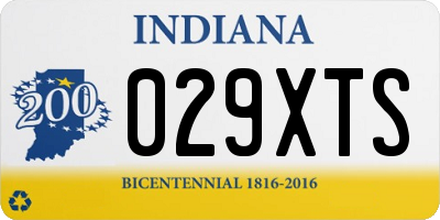 IN license plate 029XTS
