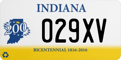 IN license plate 029XV