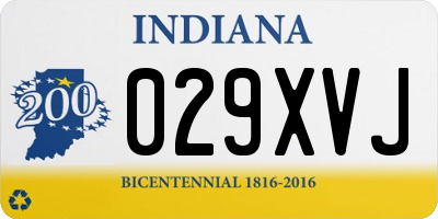IN license plate 029XVJ