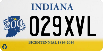 IN license plate 029XVL