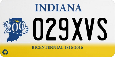 IN license plate 029XVS