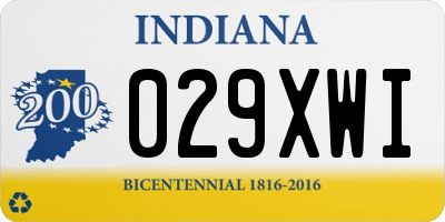 IN license plate 029XWI