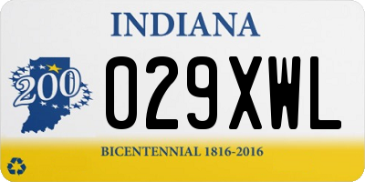 IN license plate 029XWL