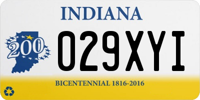 IN license plate 029XYI