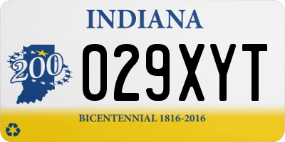 IN license plate 029XYT