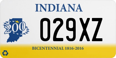 IN license plate 029XZ