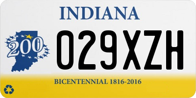 IN license plate 029XZH