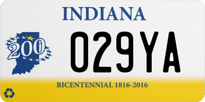 IN license plate 029YA