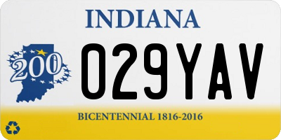 IN license plate 029YAV