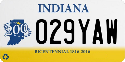 IN license plate 029YAW